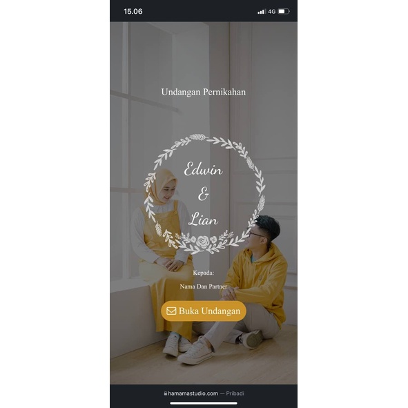 Undangan Web wedding invitation paket Boros-D