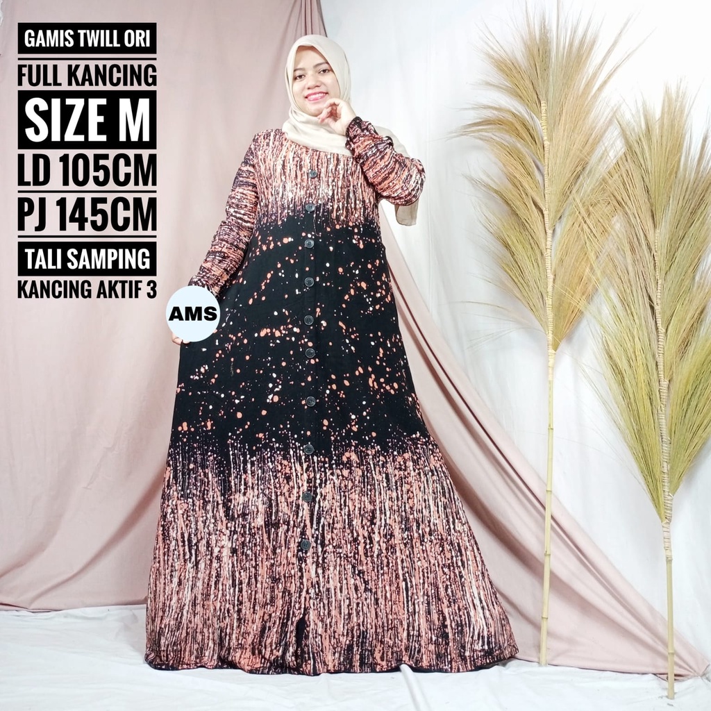 Gamis Twill Ori Tebal Premium Abstrak Daster Gamis Panjang Batik Pekalongan Katun Twil Ory Tuwil