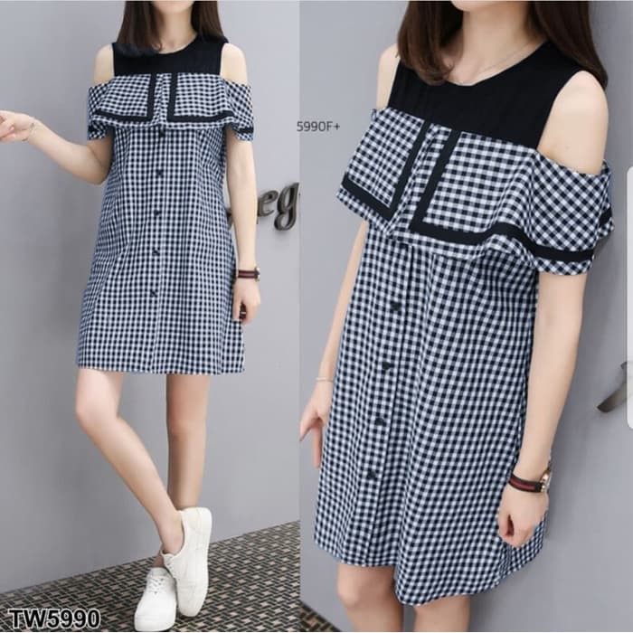 Dress Grosir Murah SA Branded EM Adela Blue sky AK dress wanita rayon bangkok biru langit EL i.77189