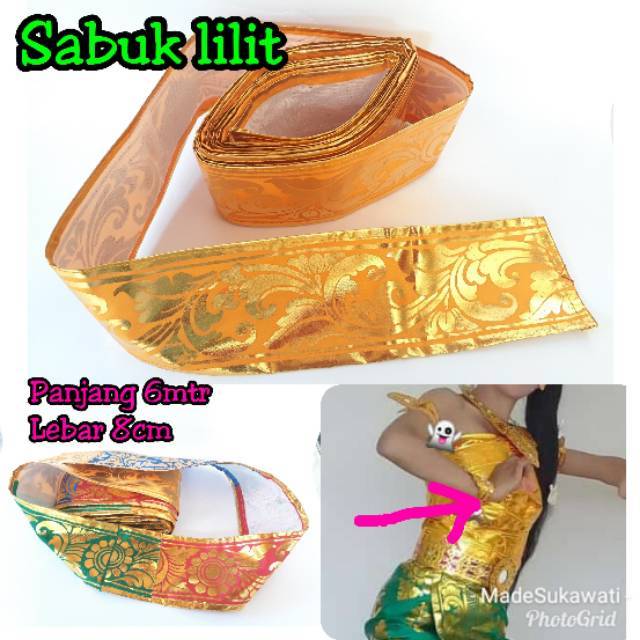 Sabuk lilit satin prada penari bali