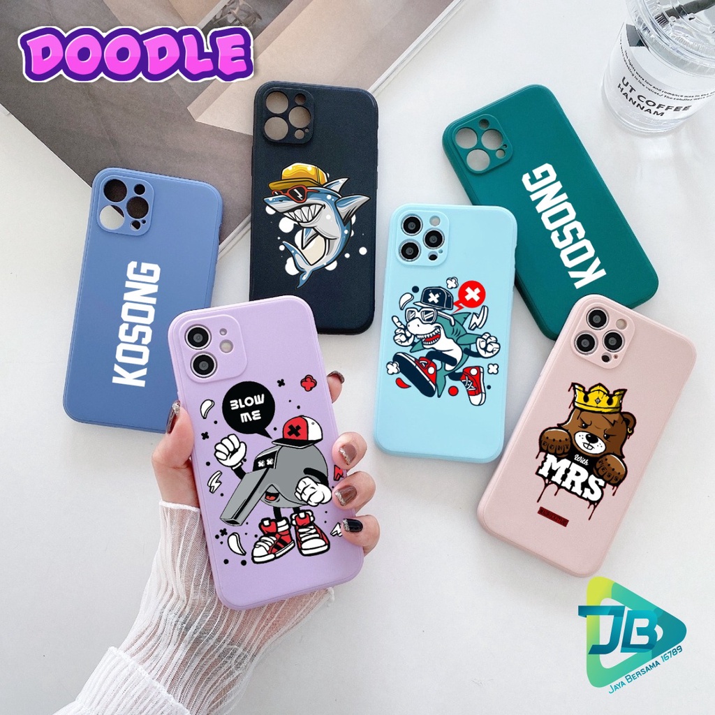 CASE CASING SOFTCASE SILIKON MACARON PELINDUNG KAMERA DOODLE OPPO VIVO SAMSUNG XIAOMI REALME IPHONE ALL TYPE JB5320