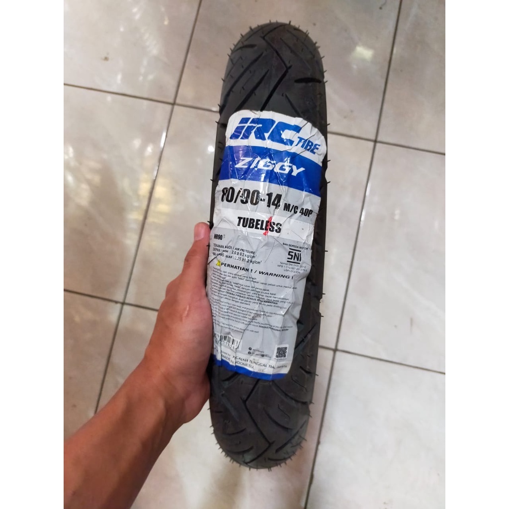 BAN LUAR IRC 80/90-14 90/90-14 BAN MOTOR IRC TYPE ZIGGY TUBELESS