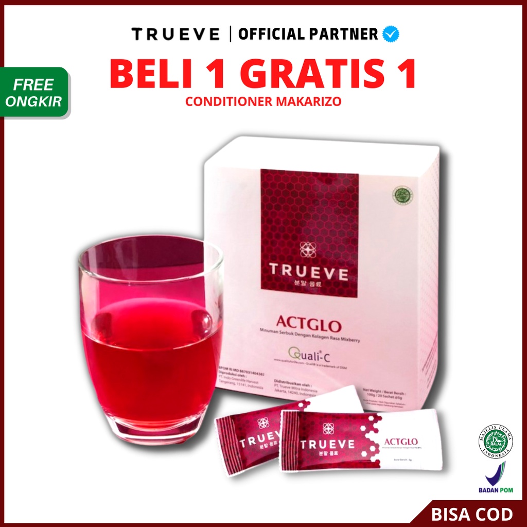 [ FREE GIFT ]  TRUEVE Actglo Collagen Drink Isi 20 Sachet