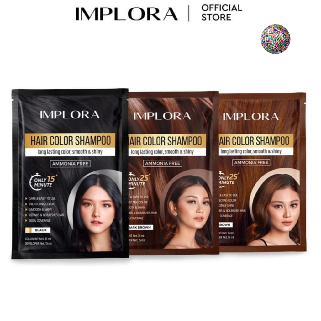 IMPLORA Hair Color Shampoo / Sampo Pewarna Rambut