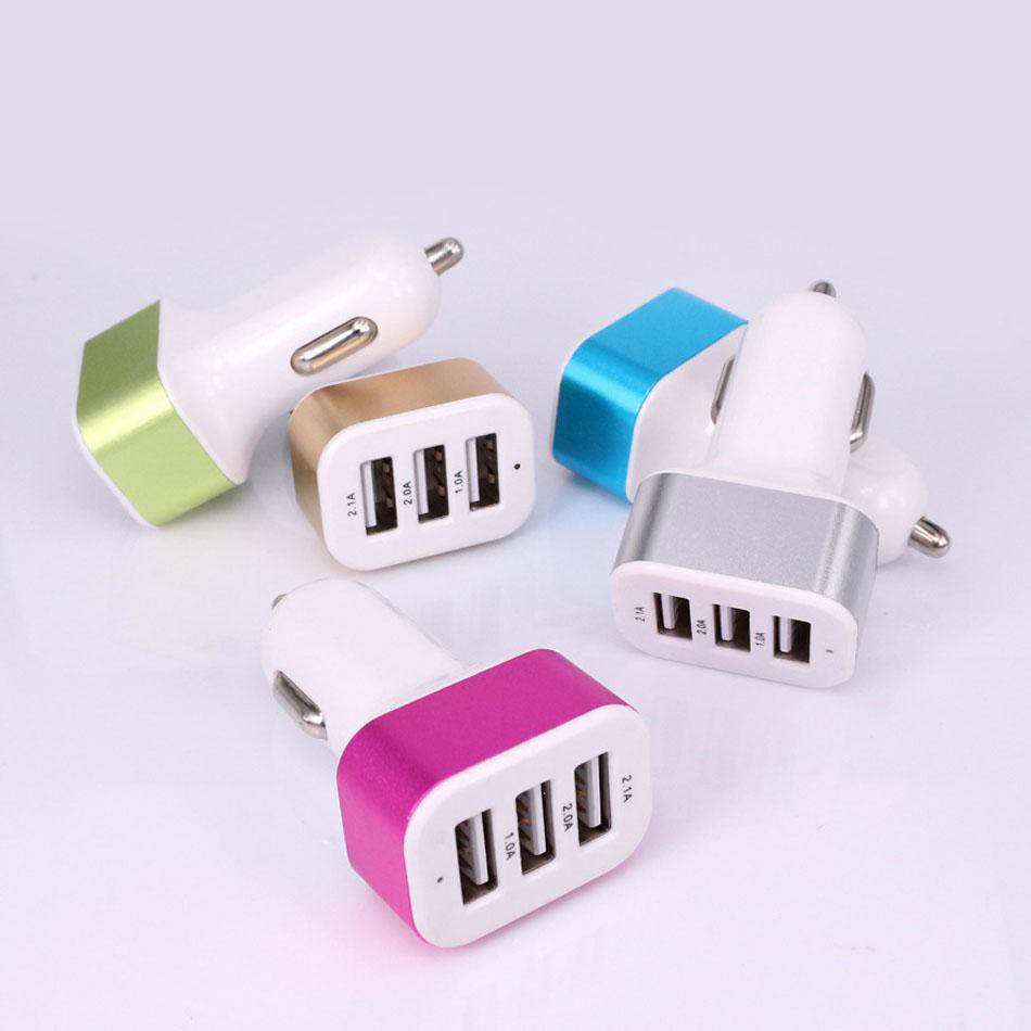 Paket Car Charger 3 Port 6.3A FREE 1 PCS KABEL CHARGER / Car Charger 3 USB Port Charger Mobil 3 colo