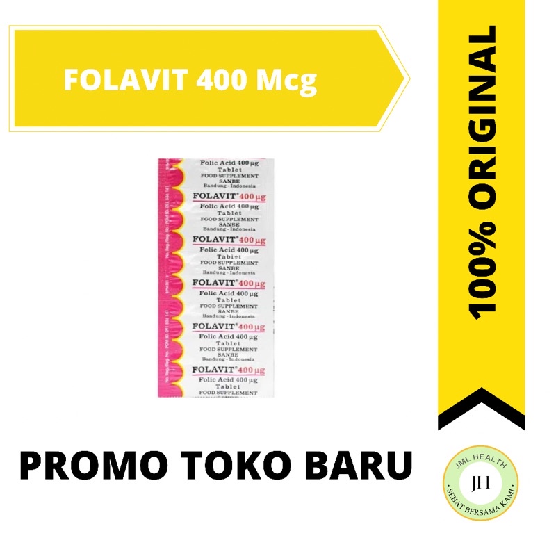 folavit 400 mcg - asam folat