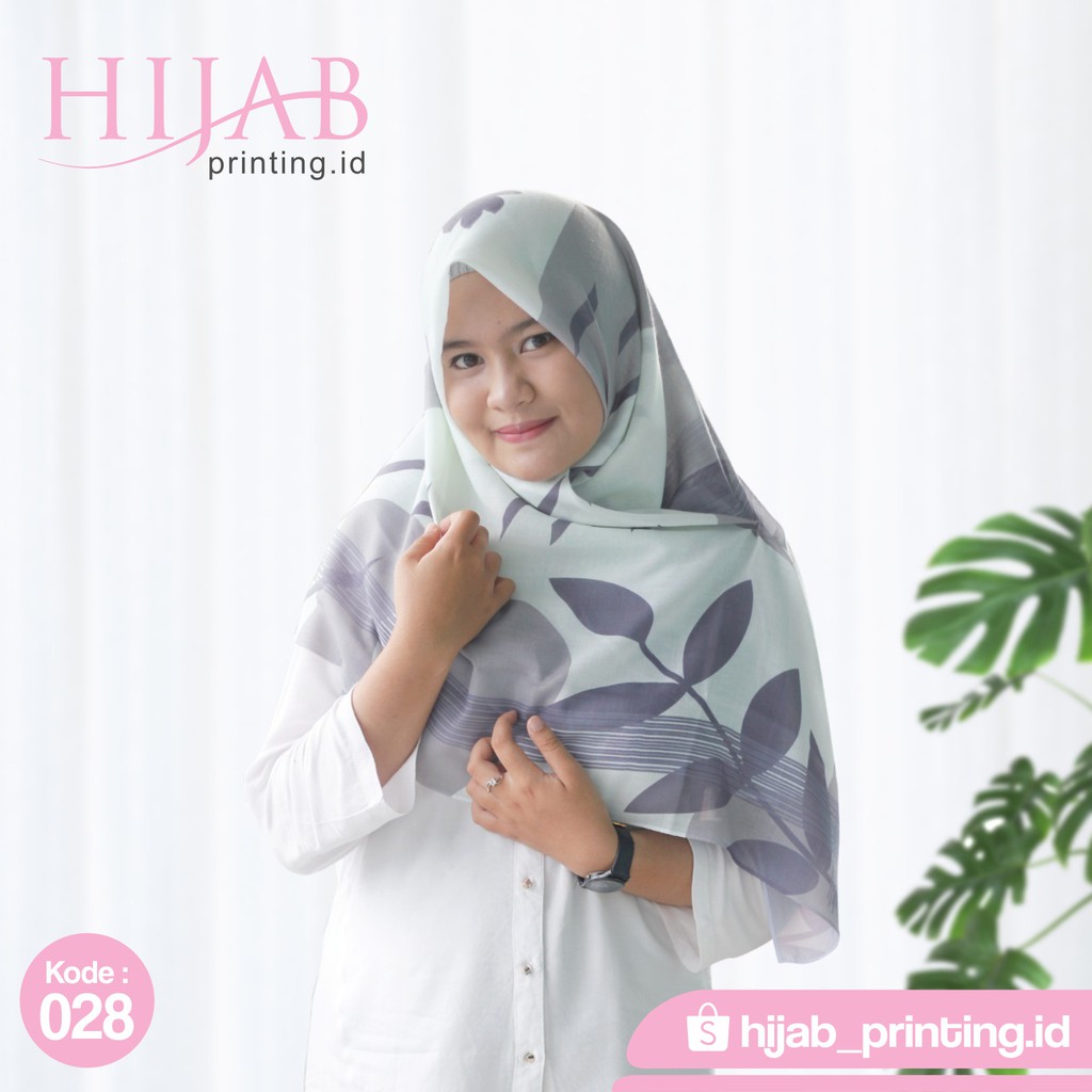 Hijab Voal Printing (Kode:028) CUSTOM NAMA/LOGO/BRAND