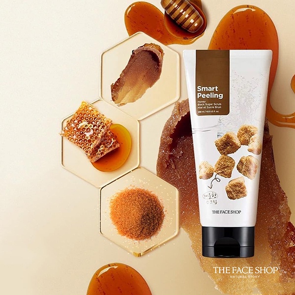 The Face Shop Smart Peeling Honey Black Sugar Scrub 120ml
