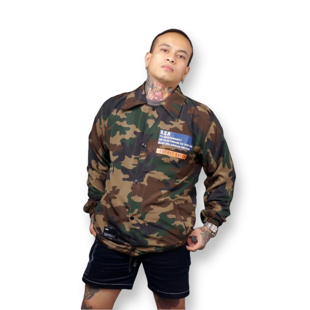 Jaket Coach Army Taslant Premium