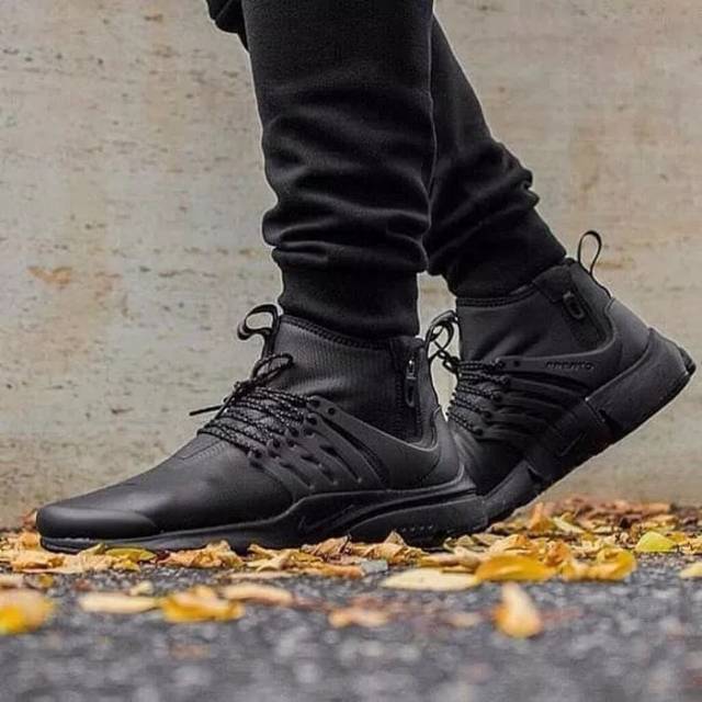 Nike Air Presto Mid Utility Black Premium Original. Sepatu Nike Air Presto. Sneakers Nike