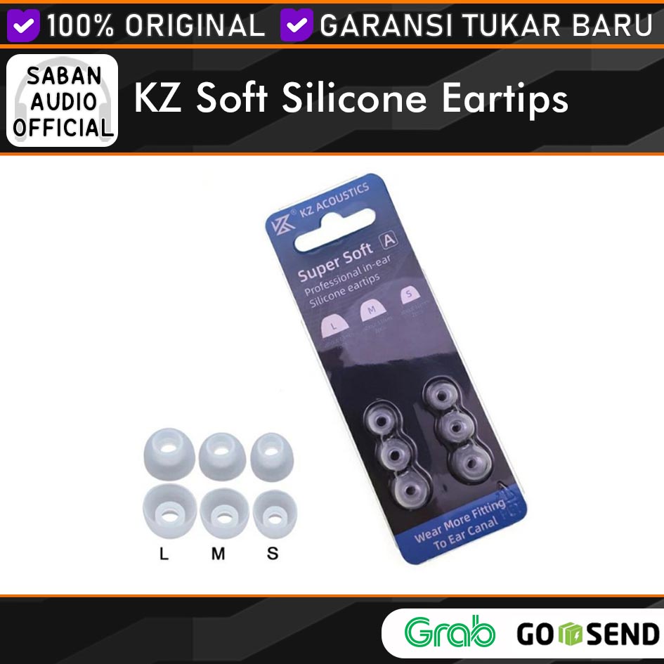 KZ Eartips SIlicone Super Soft White 3 Pasang KZ White Eartips Eartips KZ Karet Earphone Karet telinga for KZ EDX Pro CCA CRA TRN Mt1 Pro QKZ AK6 Pro KZ ZEX Pro KZ ZSN Pro X KZ Dq6 KZ ZS3 ZSa ZS5 ZS6 AZ09 PRO