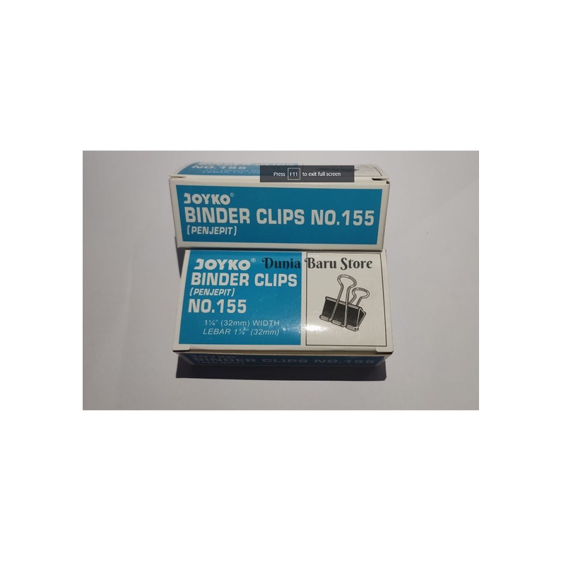 

JOYKO Binder Clip No.155 Ukuran 1 1/4" (32mm) - Hitam