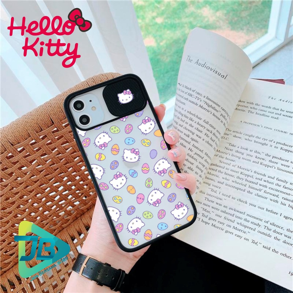 SOFTCASE SLIDE KAMERA HELLO KITTY OPPO VIVO SAMSUNG XIAOMI REALME IPHONE ALL TYPE JB4938