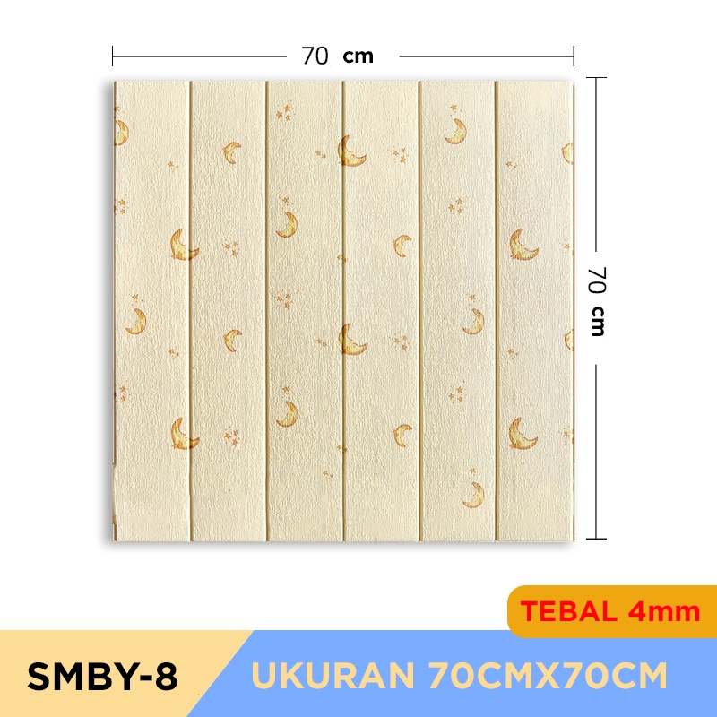 Wallpaper Dingding 3D Foam Motif Batu Bata 70 x 77 CM Dekorasi Dinding Kamar  Murah-KAYU 4mm SMBY-8