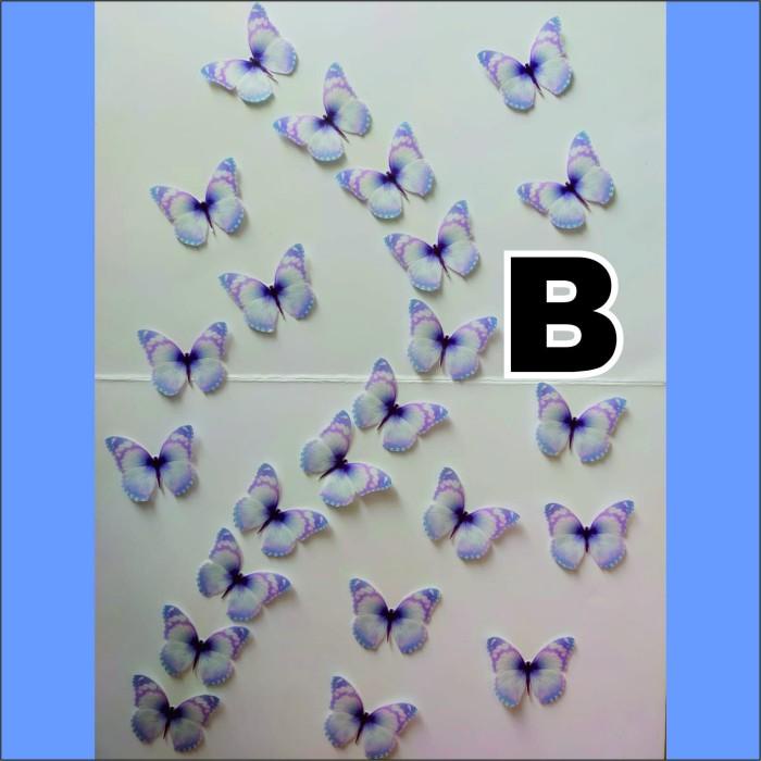 

Kupu Kupu Butterfly Edible Wafer Kertas Bisa Dimakan Isi 20 Buah