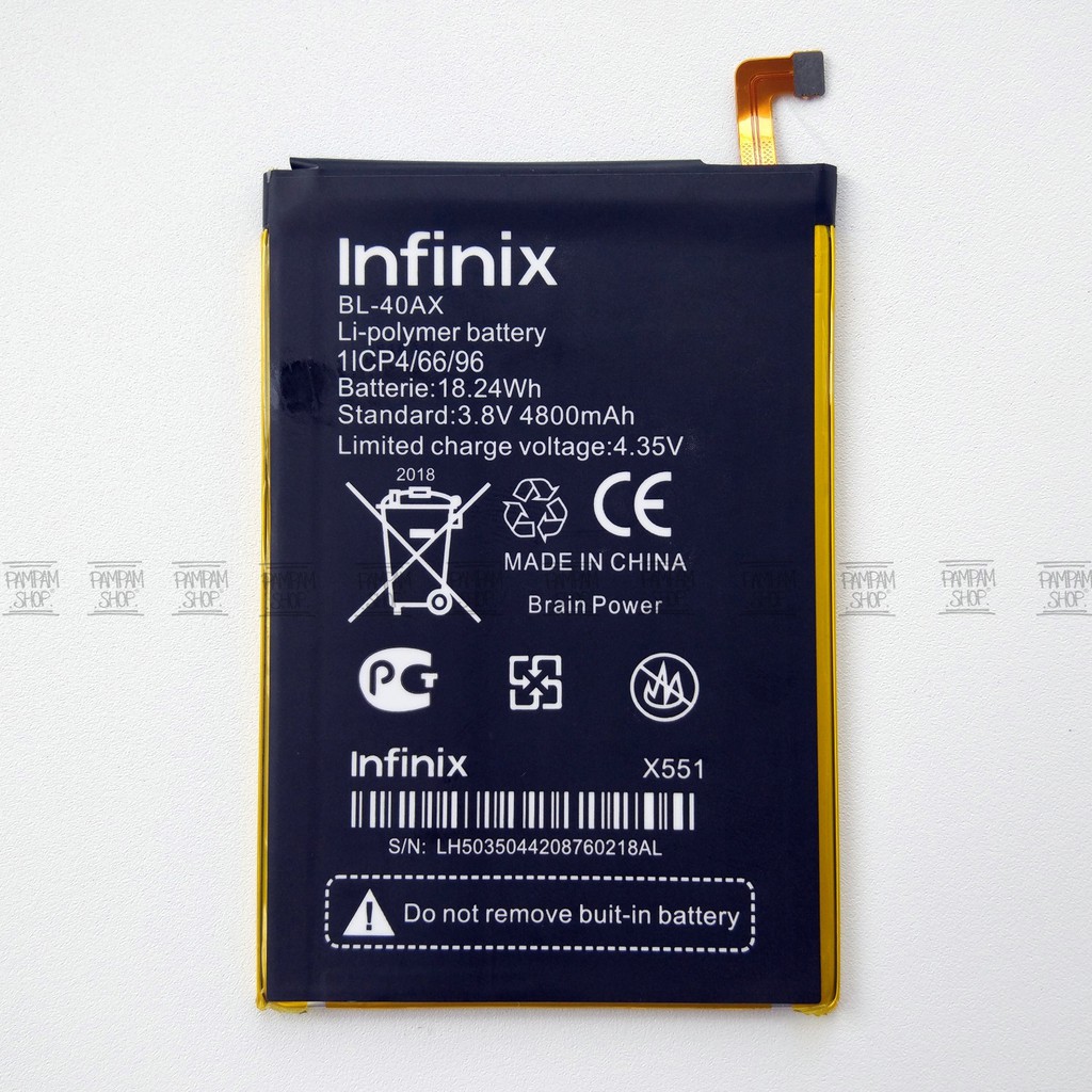 Baterai Infinix Hot Note 1 X551 BL-40AX Original Double Power Batre Batrai Battery BL40AX BL 40AX