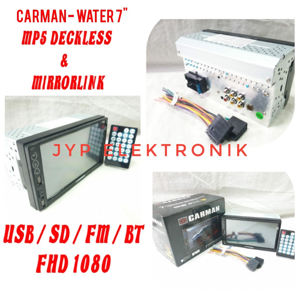 CARMAN WATER 7 HEAD UNIT DOUBLE DIN 7INC MP5