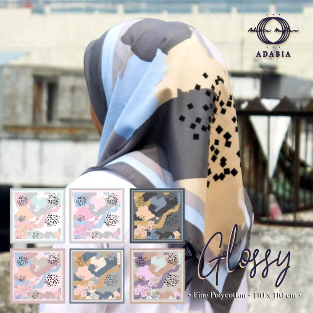Hijab segi empat Glossy by adabia mufler