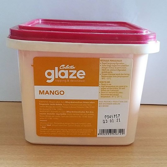 COLATTA Glaze Mango Mangga Coklat Topping Dip Selai 1 kg