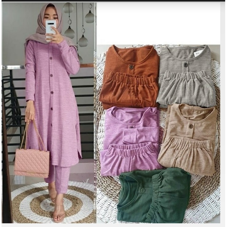 SETELAN ALEA LENGAN PANJANG/ TUNIK /DRES LONG /