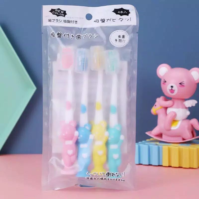 ( 1 Pcs  ) Sikat Gigi Anak Karakter Lucu Rabbit And Bear (