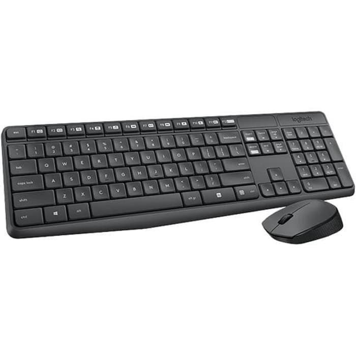 Keyboard mouse logitech wireless 2.4ghz optical 1000dpi on off membrane 104 keys fullsize combo 2in1 mk235 mk-235