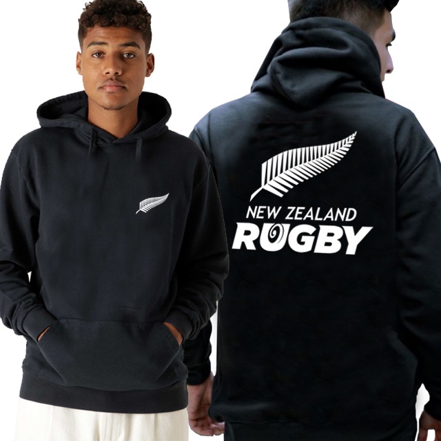 Hoodie New Zealand All Blacks Rugby Hoodie Casual Bahan Cotton Fleece