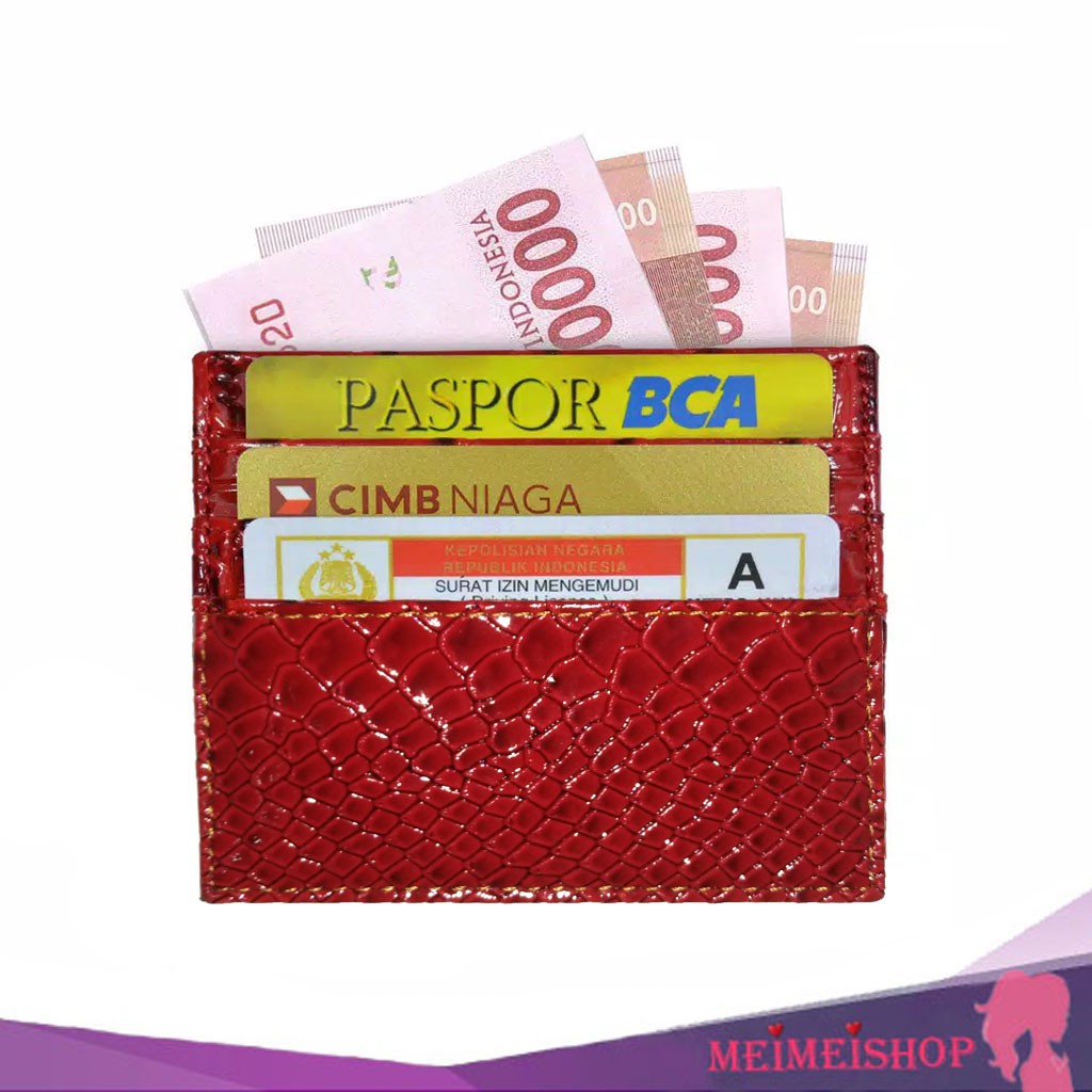 MEIMEISHOP CARD HOLDER CROCO 6 SLOT + 1 SLOT MONEY DOMPET KARTU MEWAH TERMURAH DOMPET BATAM