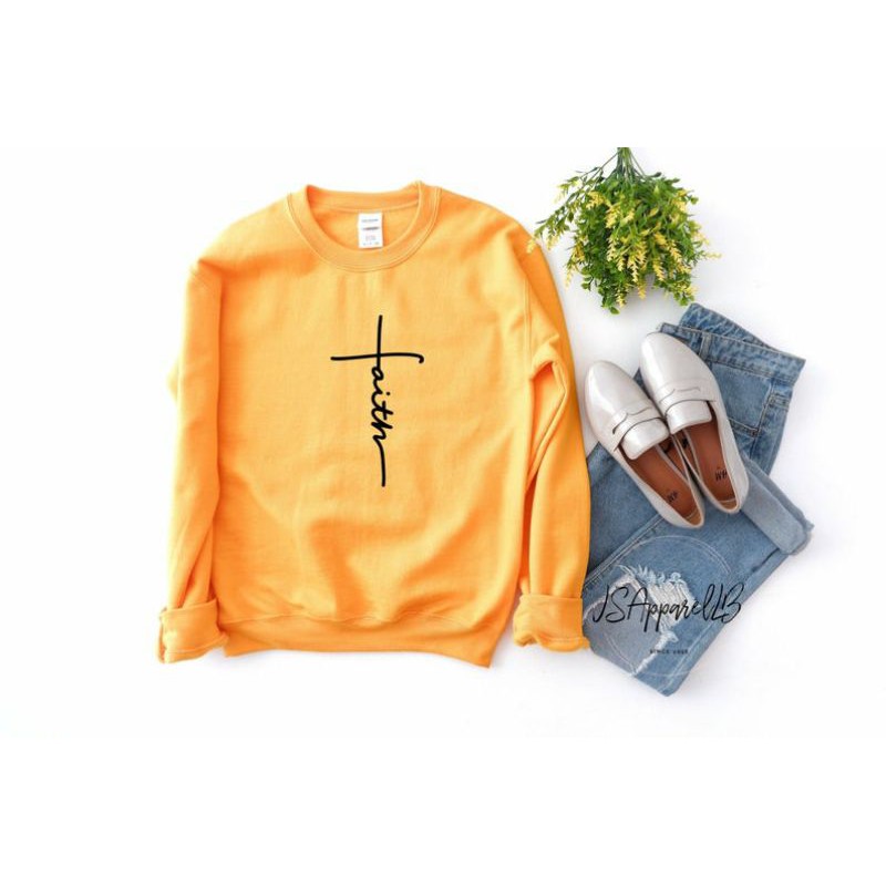 S - XXXXXL(6XL) FAITH Sweatshirt Spiritual Sweater Christian Crewneck BIGSIZE OVERIZE 5XL 4XL 3XL 2XL