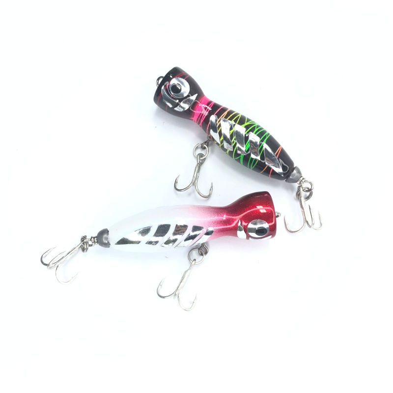 Mini Popper + Treble 3X Strong Umpan Lure 7,8 Gram
