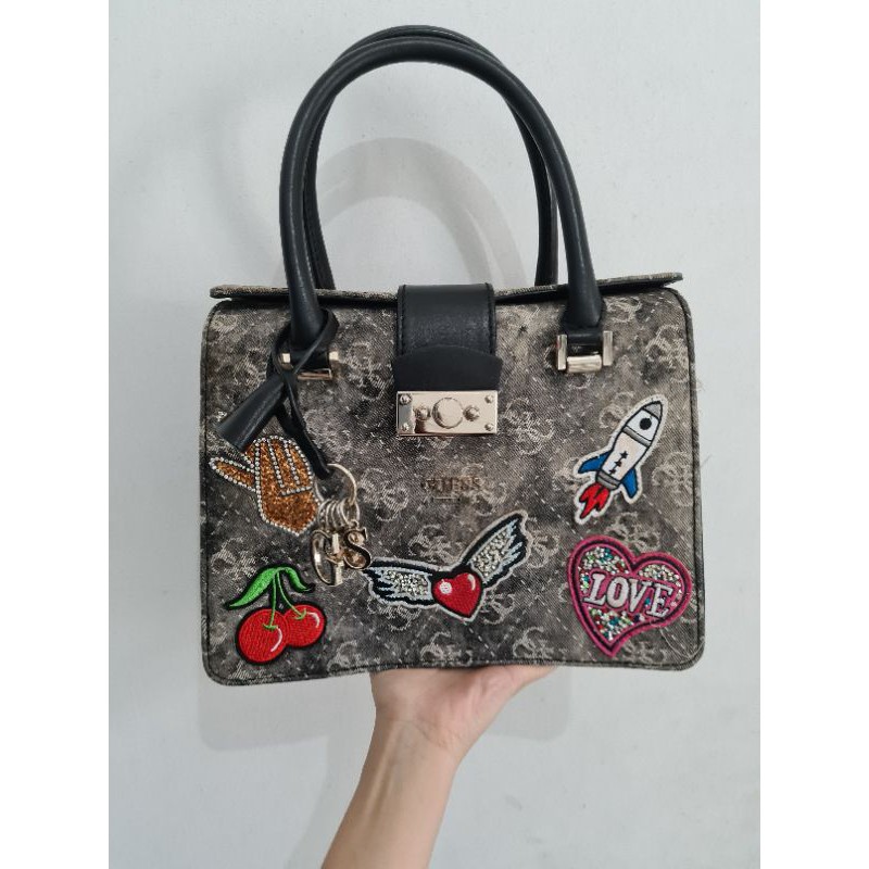 Tas Guess Elia Denim Hand Bag Preloved