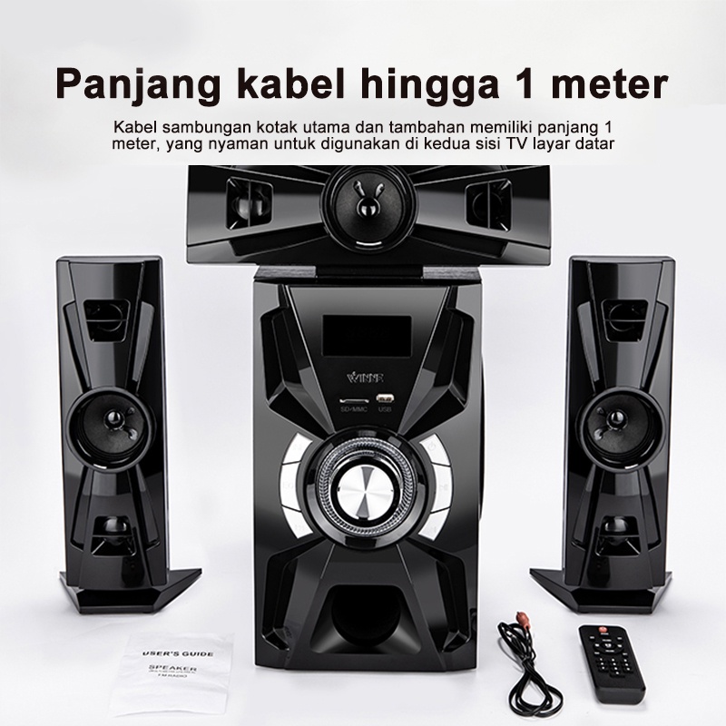 Weyon Sakura Speaker 813 Bluetooth  super bass barang yg Suara 60w film rumah speaker(813)