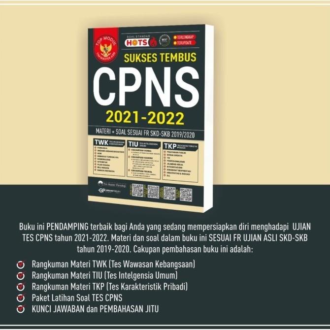 

Ready Stok !!! Buku Sukses Tembus Cpns 2021-2022 / Graha Publika