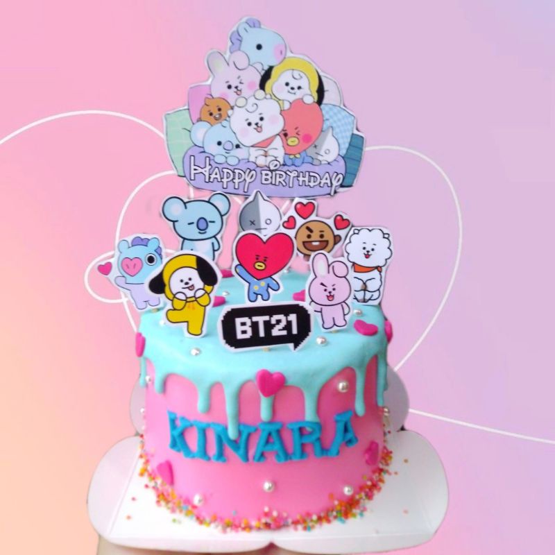 

bt21 cake/kue ulang tahun/Bento cake/Babysharkcake/,custom cake