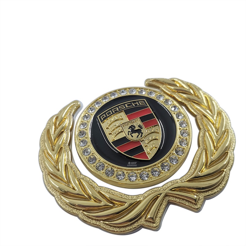 1pc Stiker Emblem Logo Kuda Porsche Bahan Metal Untuk Bagasi Belakang Mobil Porsche