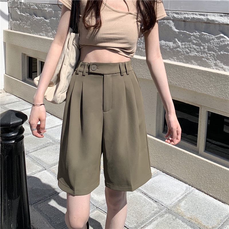 Korean style Celana pendek wanit high waist casual pants wanita/short pants