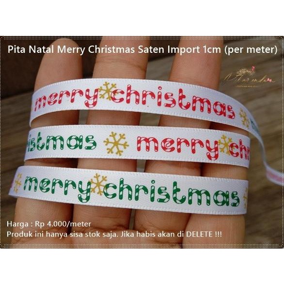 

Psm-301 : Pita Satin Import Merry Christmas 1 Cm (Per Meter)