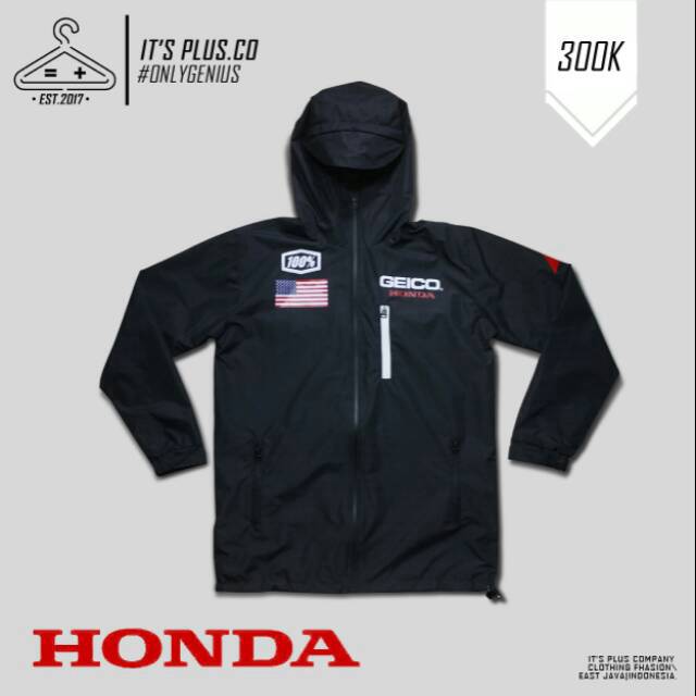 Jaket Parasut Motocross Honda Geico Racing Team - Waterproof - Anti Air - Jaket Offroad -Trail
