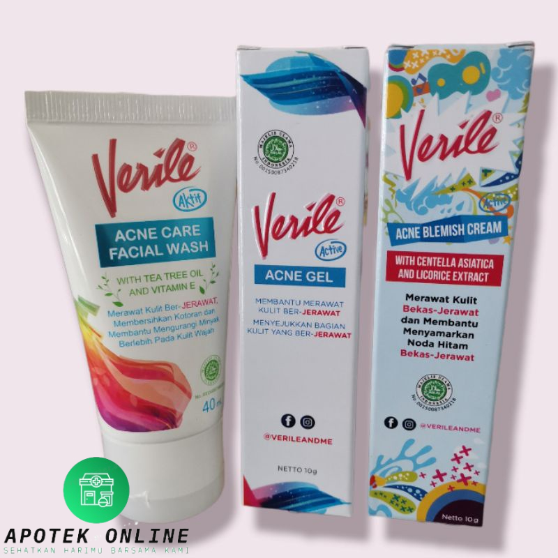 VERILE ACNE GEL / VERILE FACIAL WASH / FERILE BLEMISH CREAM