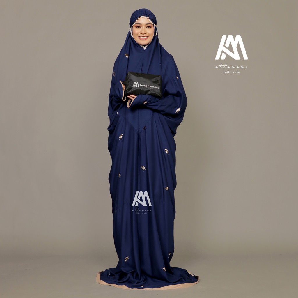 mukena dewasa terusan bordir tropical rayon bordir mewah traveling