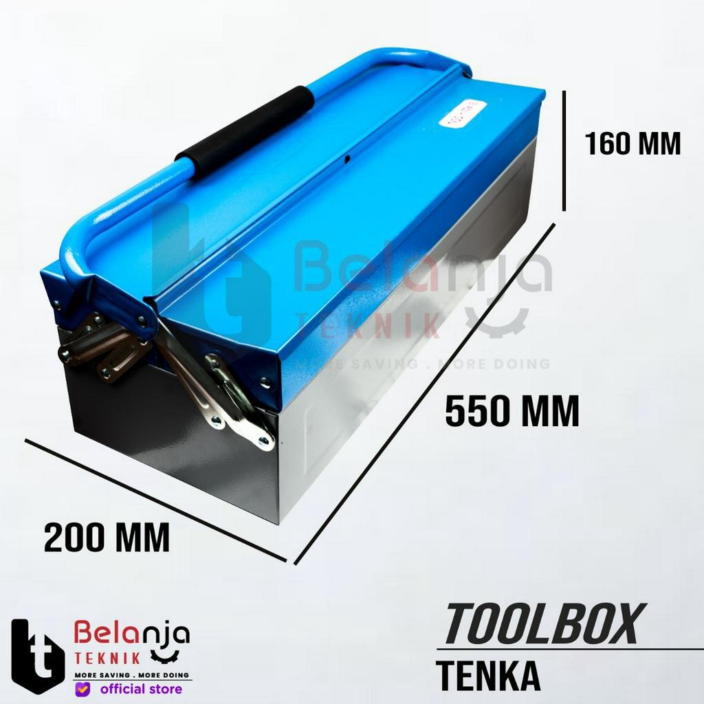 Tenka Toolbox Besi 2 Susun Tool Box Tempat Perkakas Metal 2 Tingkat