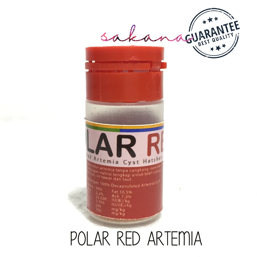 Artemia Polar Red / Artemia Tanpa Cangkang / Artemia Instan Pakan Burayak Original