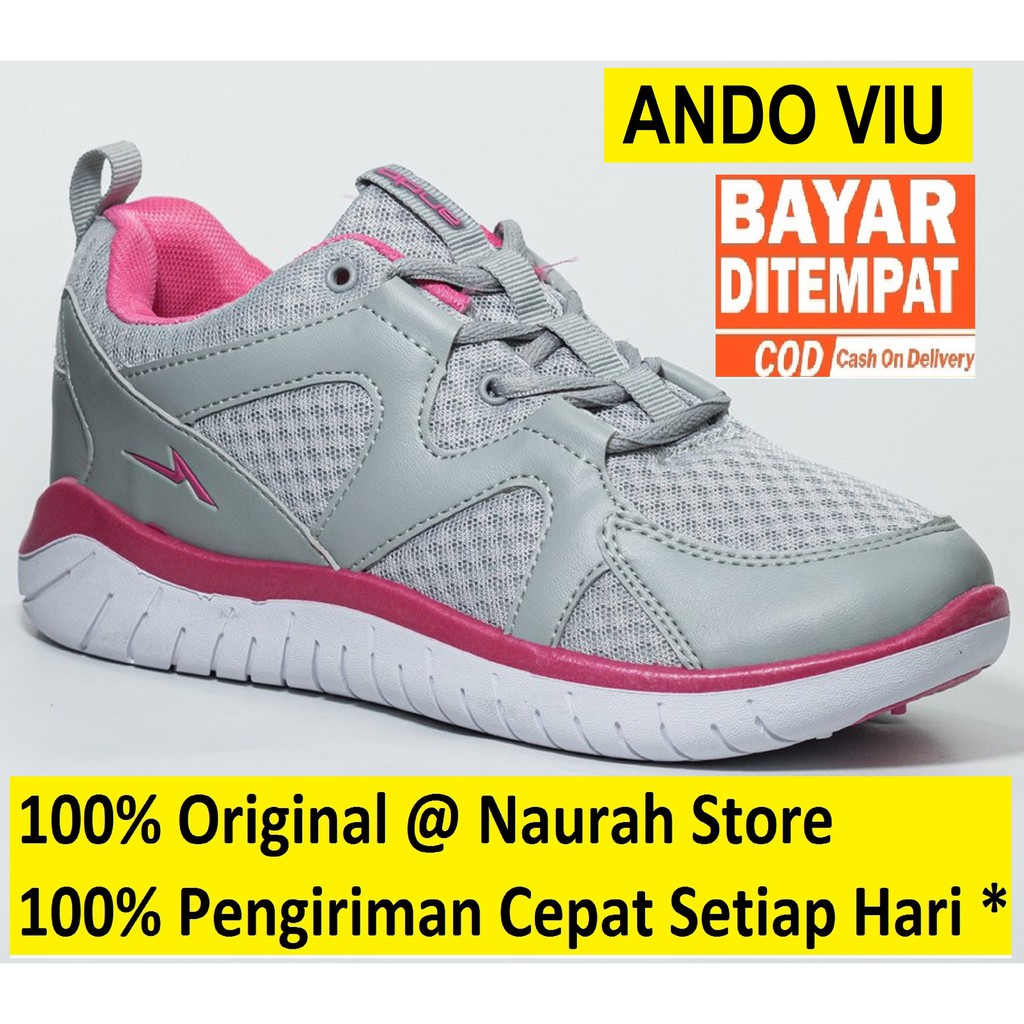 SEPATU WANITA ANDO ORIGINAL HEXA VIU &amp; KIMMY SNEAKERS RINGAN SPORTY KUALITAS IMPOR TERBARU