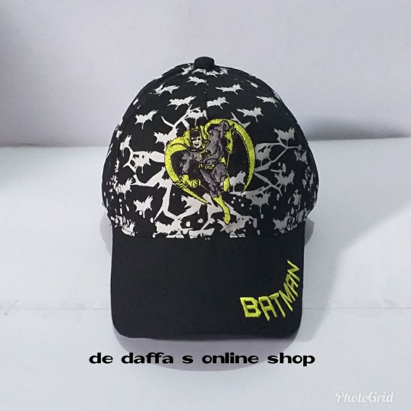 Topi Anak baseball karakter Batman Marvel bordir full printing