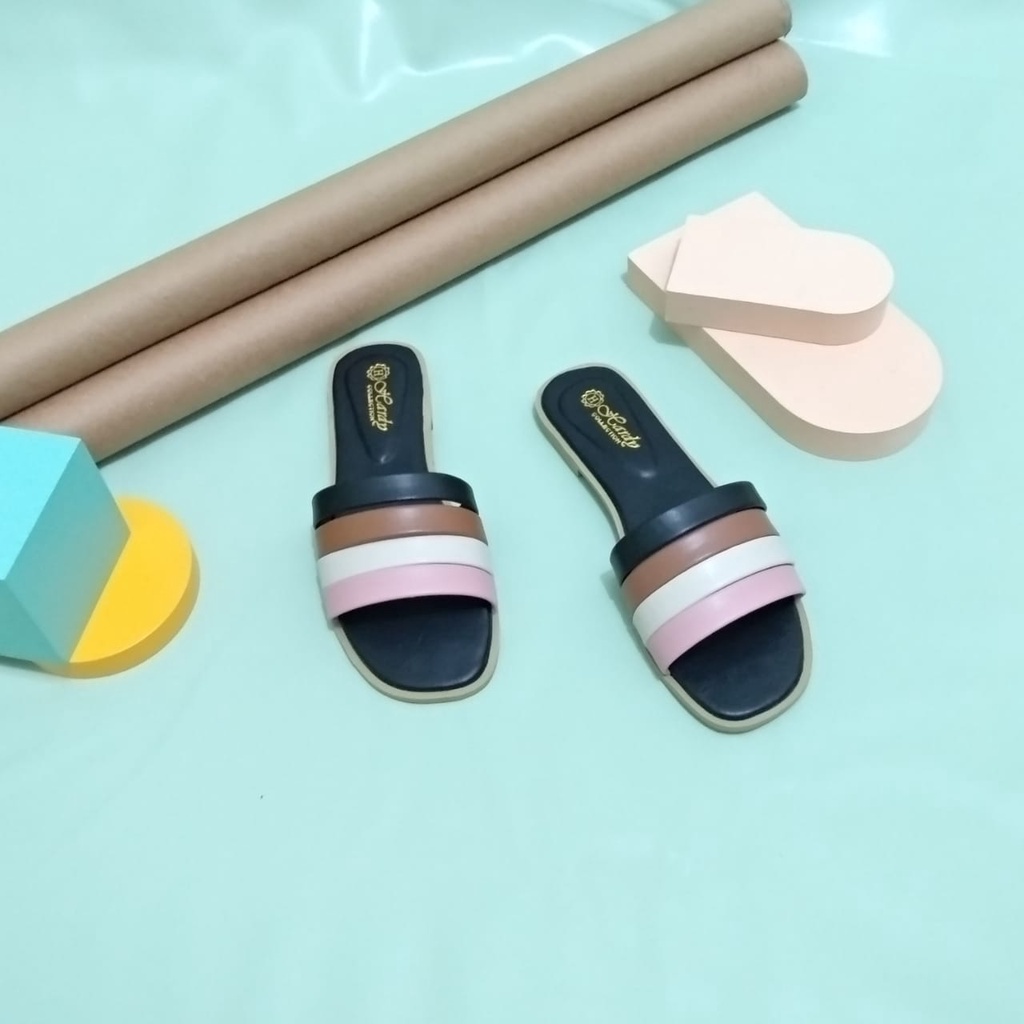 Sendal Teplek Wanita Kekinian Terbaru Cantik Sandal Flat Wanita NESANH - AYESHA