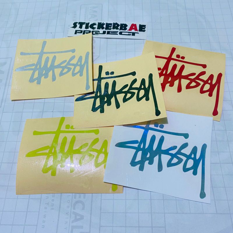 Sticker motor  stussy CUTING STIKER kekiniian sticker helm stiker laptop