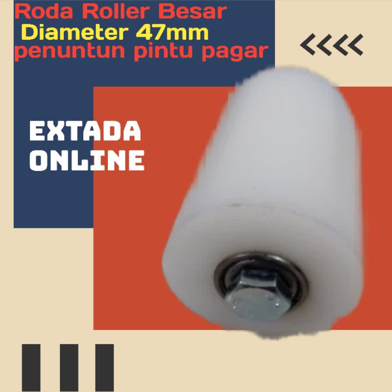 Roda Roller Nilon penuntun pagar besi ornamen pagar  diameter 47mm panjang 6cm berkualitas