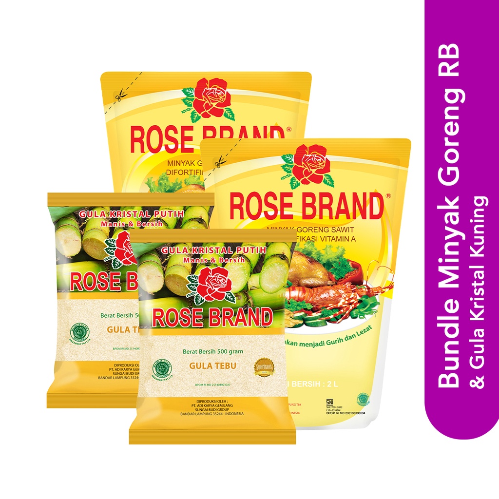 

Rose Brand - Bundle Minyak Goreng Rose Brand & Gula Kristal Kuning