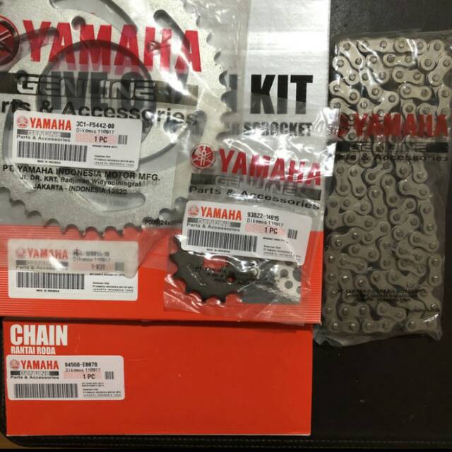 Gear set paket kit gear rantai roda yamaha vixion old lama 3c1-M.P