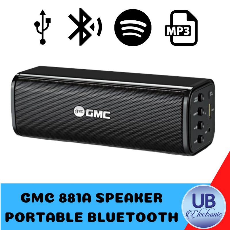 Speaker Bluetooth Portable Aktif GMC 881A Speaker Super Bass Music Box Suara Mantap